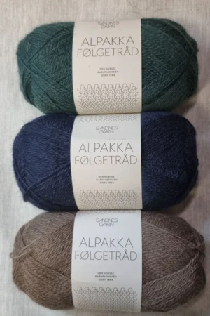 Alpakka Följetråd är ett alternativ till Tynn Silk Mohair för dem som inte vill ha ett fluffigt uttryck.